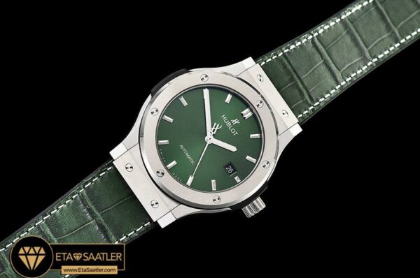 HUB0388 – Classic Fusion Bang 42mm SSLERU Green JJF A2892 Mod modelleri