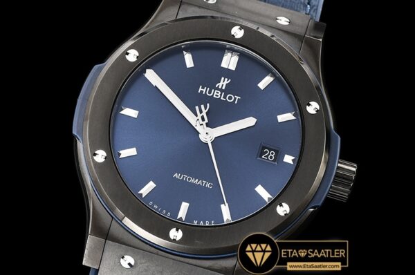 HUB0392C – Classic Fusion Bang 42mm DLCLERU Blue JJF A2892 modelleri