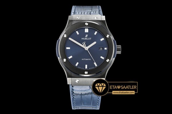 HUB0392C – Classic Fusion Bang 42mm DLCLERU Blue JJF A2892 modelleri