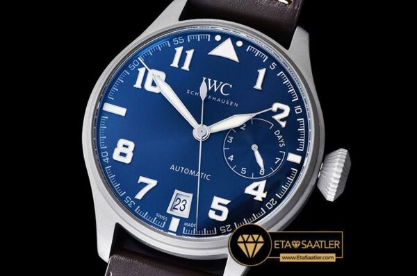IWC0340A – Big Pilot LPP SandBlasted SSLE Blue YLF A521111 modelleri