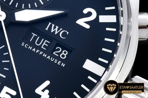 IWC0339 – IWC Pilot Chronograph Ref.3777 SSSS Black V6F A7750 modelleri