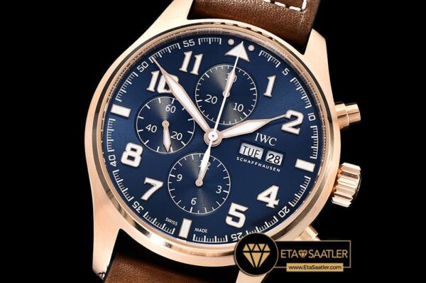 IWC0410 – Pilot Chrono Le Petit 377721 RGLE Blue ZF A7750 modelleri