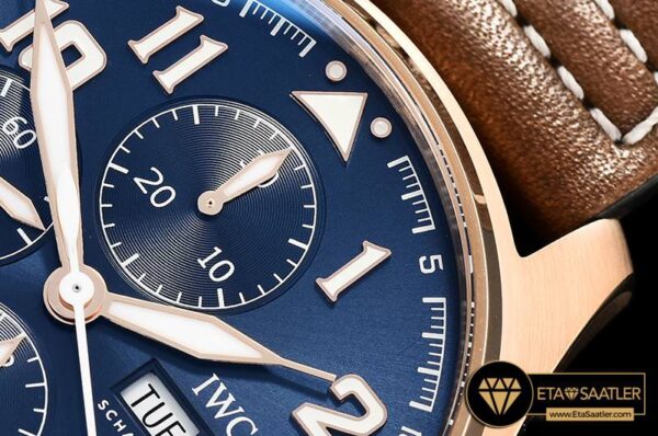 IWC0410 – Pilot Chrono Le Petit 377721 RGLE Blue ZF A7750 modelleri