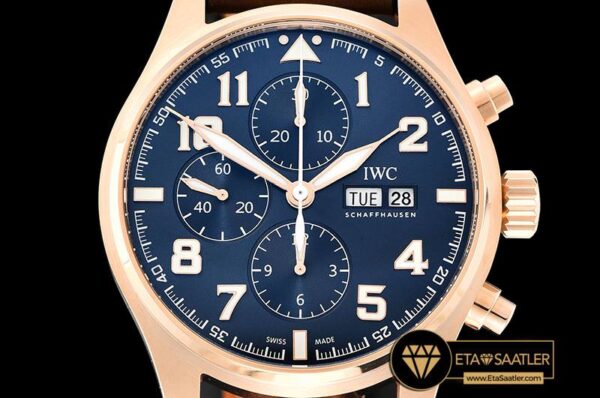 IWC0410 – Pilot Chrono Le Petit 377721 RGLE Blue ZF A7750 modelleri
