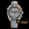 Omega Planet Ocean Siyah Turuncu Seramik Bezel Gri Kadran Kauçuk Kordon ETA