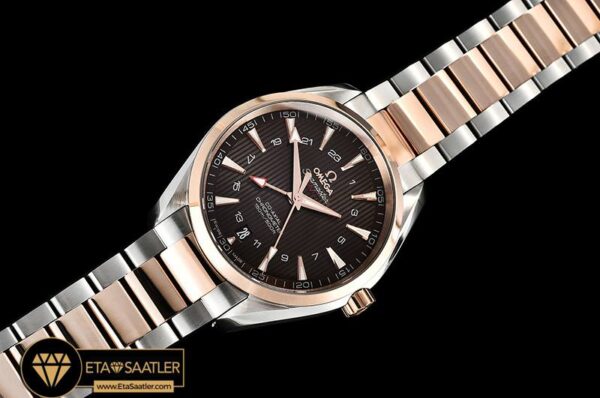 OMG0558 – Aqua Terra 150M GMT RGSS Brown VSF Ultimate Asia 8605 modelleri