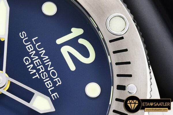 PN719SRU1 – PAM719 Submersible 1950 GMT TIRU Blue V6F P9001 Mod modelleri