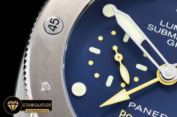 PN719SRU1 – PAM719 Submersible 1950 GMT TIRU Blue V6F P9001 Mod modelleri