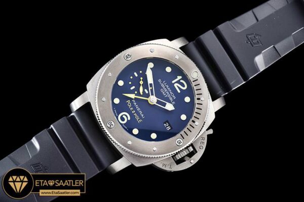 PN719SRU1 – PAM719 Submersible 1950 GMT TIRU Blue V6F P9001 Mod modelleri
