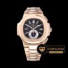 Patek Philippe Nautilus Chronograph 5980 Pembe Altın Siyah Kadran ETA