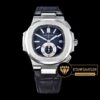 Patek Philippe Nautilus Chronograph 5980 Çelik Kasa Mavi Kadran Deri Kordon ETA