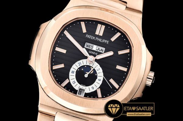 PP0258D – Nautilus GMT MoonPhase RGRG Black Asia 23J Calendar modelleri