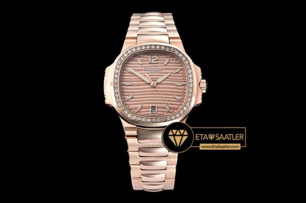 PP0272A -Patek Nautilus 33mm Diam RGRG Rose Gold PF Miyota 9015 modelleri