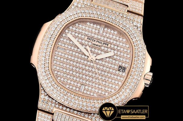 PP0294B -Nautilus 5711 40mm Diams RGRG Diams PF Miyota 9015 Mod modelleri