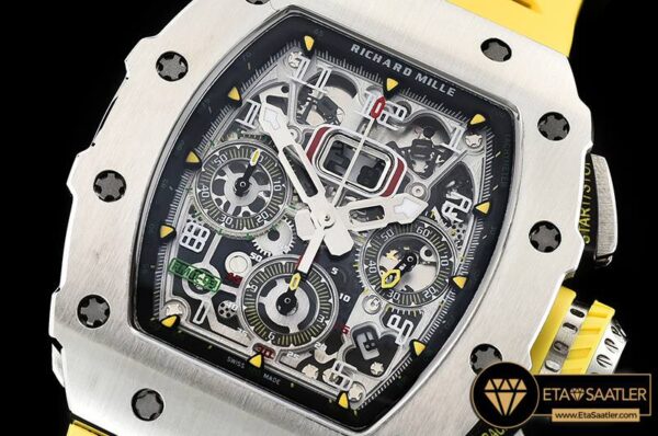 RM0163F – RM011-03 Flyback Chronograph SSRU (Ylw) KVF A7750 Mod modelleri