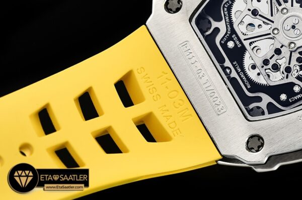 RM0163F – RM011-03 Flyback Chronograph SSRU (Ylw) KVF A7750 Mod modelleri