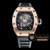 Richard Mille Americas RM035-02 İskelet Kadran Siyah Kauçuk Kordon ETA