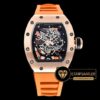 Richard Mille Americas RM035-02 İskelet Kadran Turuncu Kauçuk Kordon ETA