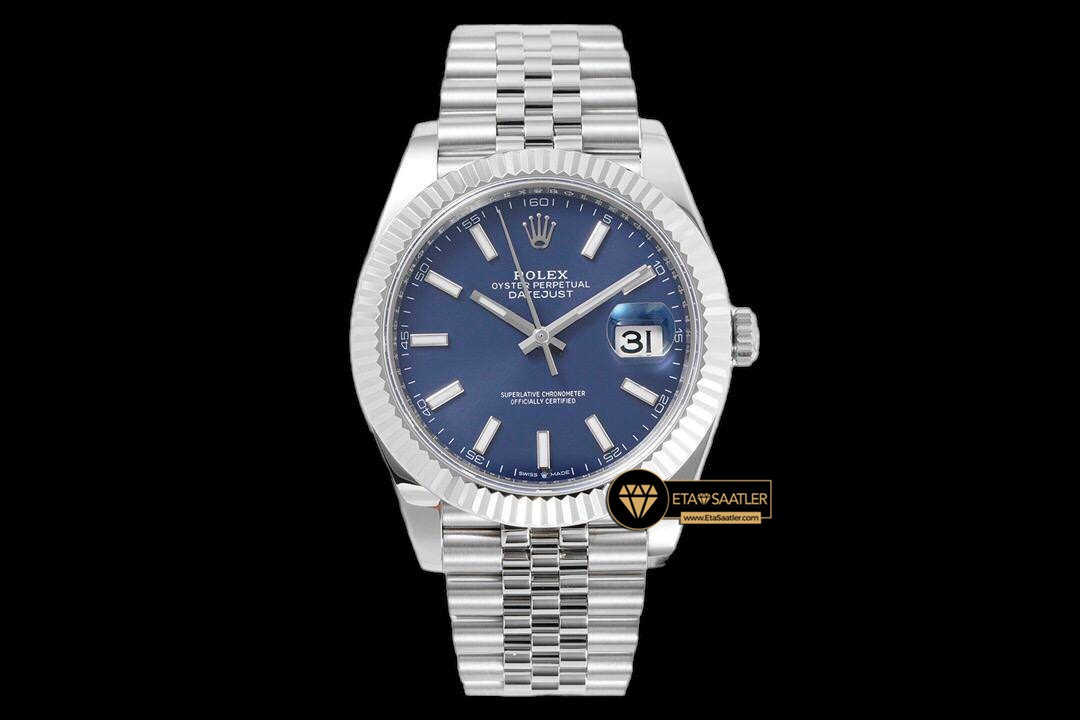 Rolex Datejust 3235 Mavi Kadran Clean Factory 41mm jubile 3235 Super Clone ETA