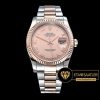 Rolex Datejust 126201 Oyster Roma Rakamlı Pembe Kadran 18K 1:1 Super Clone ETA