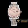 Rolex Datejust 126201 Taşlı Pembe Kadran 18K 1:1 Super Clone ETA