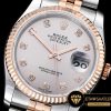 Rolex Datejust 126201 Taşlı Açık Gri Kadran 1:1 Super Clone ETA