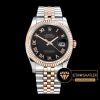 Rolex Datejust 126201 Roma Rakamlı Siyah Kadran 1:1 Super Clone ETA