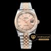 Rolex Datejust 126201 Pembe Kadran Tırtıklı Bezel 1:1 Super Clone ETA