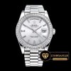 Rolex Day Date 228349 Taşlı Beyaz Kadran 1:1 Super Clone ETA