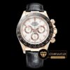 Rolex Cosmograph Daytona 116515 Beyaz Kadran Deri Kordon 1:1 Super Clone ETA