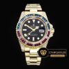 Rolex GMT-Master II 116759SARU Altın Kasa Kırmızı Mavi Yakut Bezel 1:1 Super Clone ETA