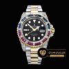 Rolex GMT-Master II 116759SARU Çelik Altın Kasa Kırmızı Mavi Yakut Bezel 1:1 Super Clone ETA