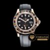 Rolex Yacht Master 116695 Siyah Kadran Kauçuk Kordon 40mm 1:1 Super Clone ETA