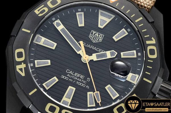 TAG0322B – Aquaracer Caliber 5 43mm DLCNY BlkOrg V6F A2824 modelleri