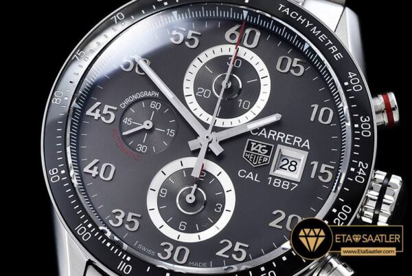TAG0293 – Carrera Date 43mm Cal. 1887 SSSS Grey Asia 7750 modelleri